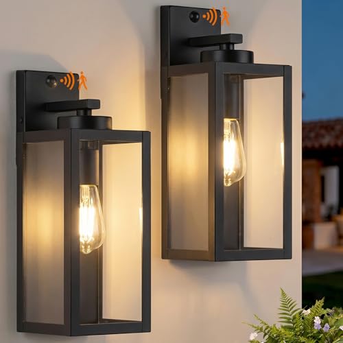 15" Large Upgraded Motion Sensor Outdoor Wall Lights (2 Count)
