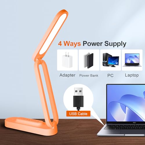 LED Desk Lamp for Office Home & Battery Operated Lamp Rechargeable Lamp Foldable & Portable Light