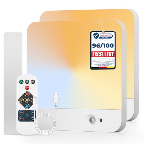 Rechargeable Closet Lights Motion Sensored Wireless Renter Friendly (2 Count)