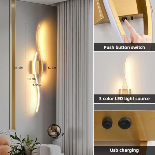 Battery Powered Wall Sconces Set of 2 (2 Count)