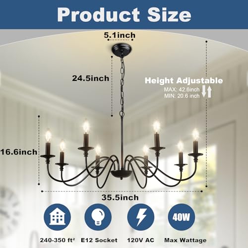 Black Chandelier Light Fixture
