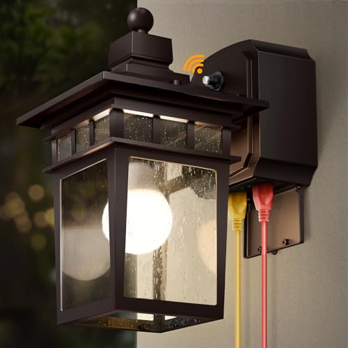 Porch Lights with GFCI Outlet