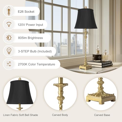 33'' Vintage Table Lamp Set of 2 for Living Room Bedroom Dinning (2 Count)