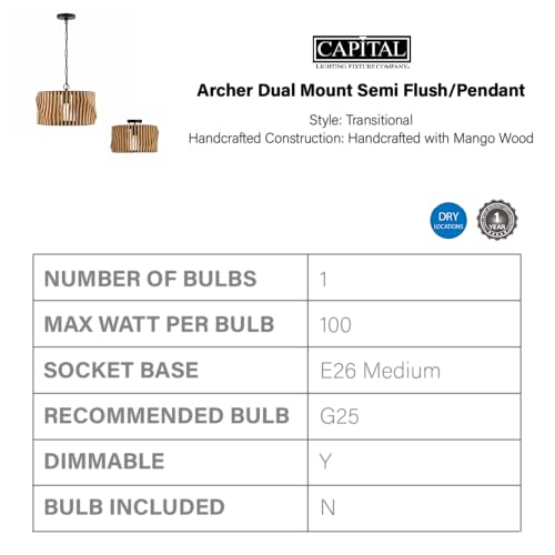 Capital Lighting 244632WK Archer Modern Artisan
