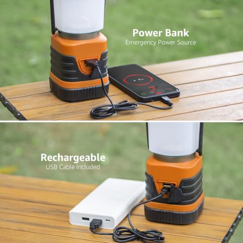 1000LM LED Camping Lantern Rechargeable with 4 Light Modes