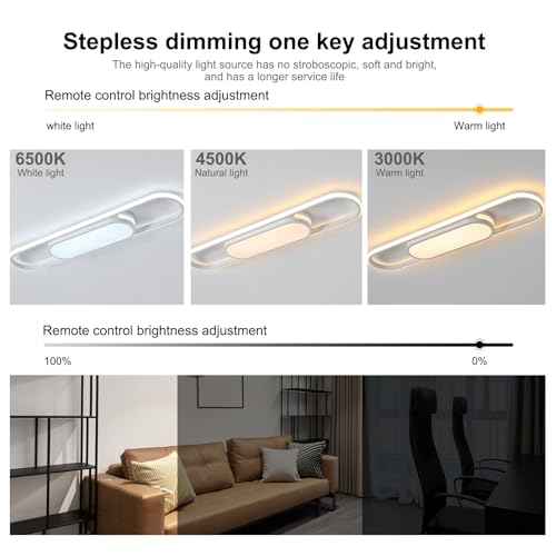 Modern LED Ceiling Light 31.5in Dimmable Linear Ceiling Light