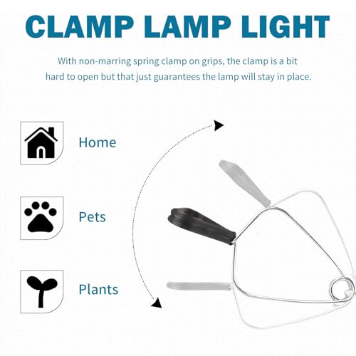 18 2 10 FT Clamp Lamp Light with Detachable 8.5 Inch Aluminum Reflector (2 Count)