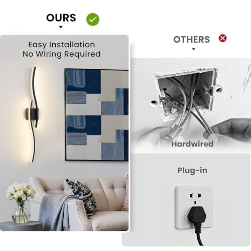 Black Battery Operated Wall Sconces (2 Count)