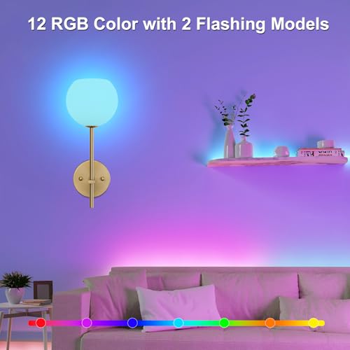 Gold Battery Operated Wall Sconces Set of 2 (2 Count)