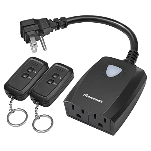 Wireless Remote Control Outdoor Outlet with 2 Remotes