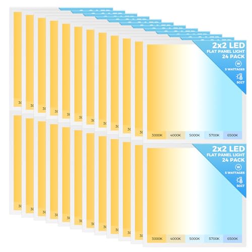 24 Pack 2x2 LED Flat Panel Light (24 Count)