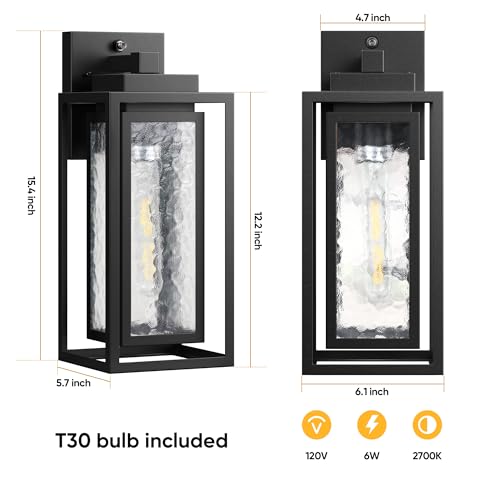 15.78'' Dusk to Dawn Exterior Porch Light Fixture (2 Count)