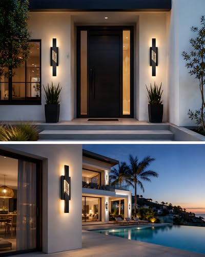 Modern LED Outdoor Wall Sconce (Black / 31.5inch, 1 Pack)