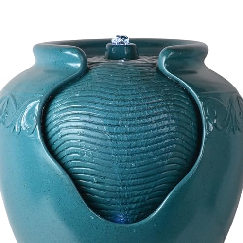 Floor Glazed Pot Water Fountain with Built