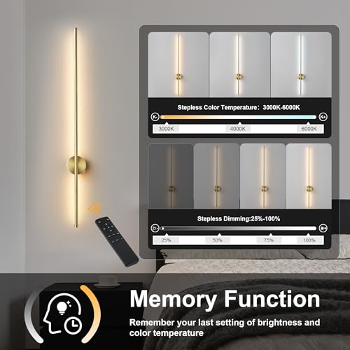 Battery Operated Modern Wall Sconce Set of Two