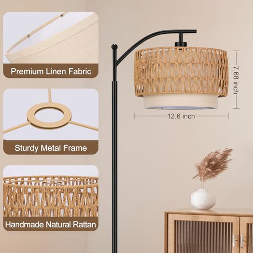 Boho Rattan Lamp Shade