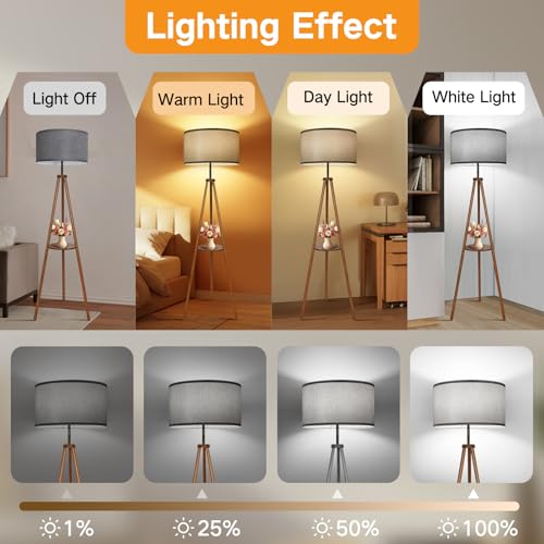 Grey Large Drum Lamp Shades for Floor Lamps