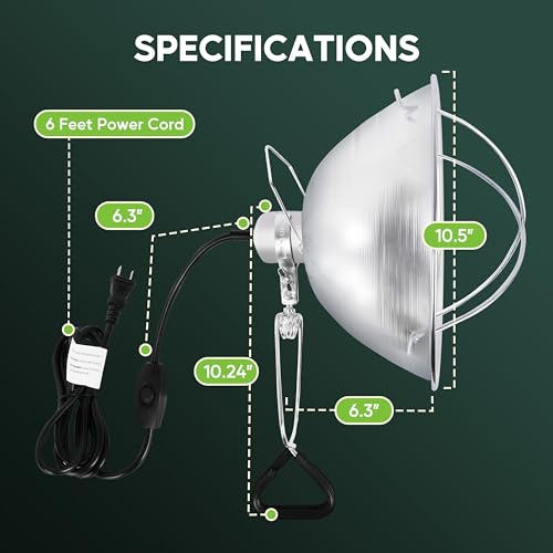 10.5" Clamp Light Socket and Bulb Guard