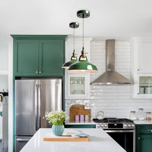 Macaron Green Pendant Lights Metal Barn Kitchen Island Pendant Light