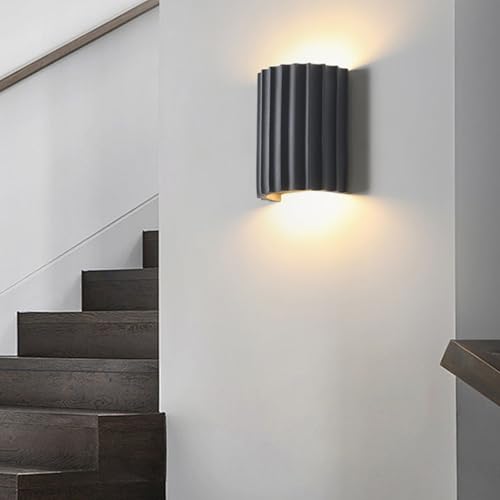 Modern LED Wall Sconce Minimalist Resin Wall Light Nordic Style Half