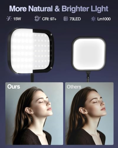 Desktop Zoom Meeting Streaming Key Light with Flexible Gooseneck