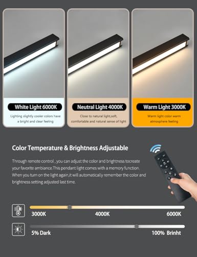 63" Linear Pendant Light