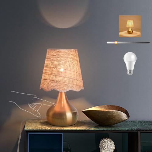 Gold Small Bedside Table Lamp Touche Control 3