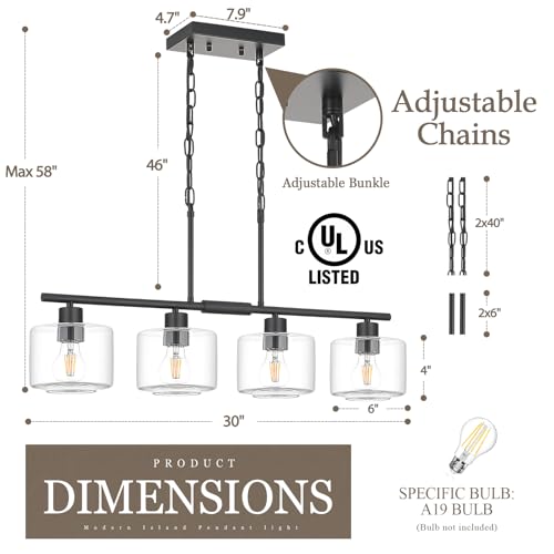 4 Light Kitchen Island Lighting