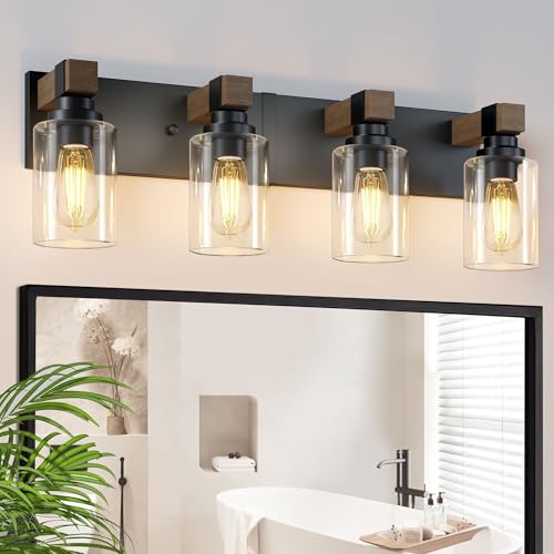 Farmhouse 4 Light Bathroom Vanity Light Fixtures
