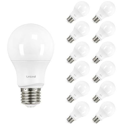 A19 LED Light Bulbs Dimmable (12 Count)