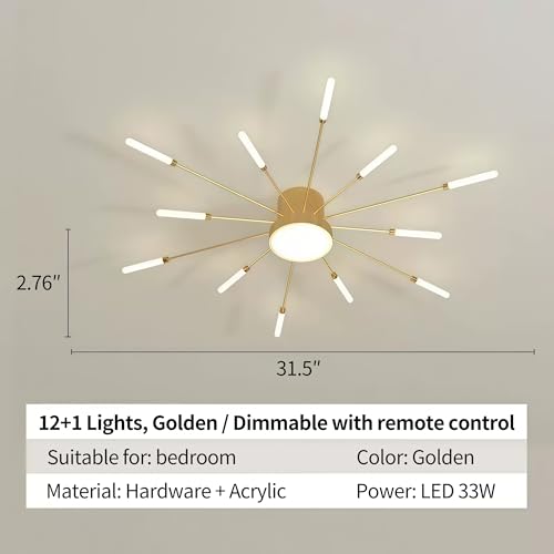 31.5 Inch Modern LED Flush Mount Ceiling Light