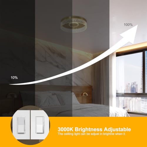 Modern LED Gold Flush Mount Ceiling Light