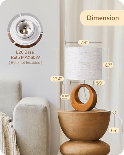 Small Wood Table Lamp