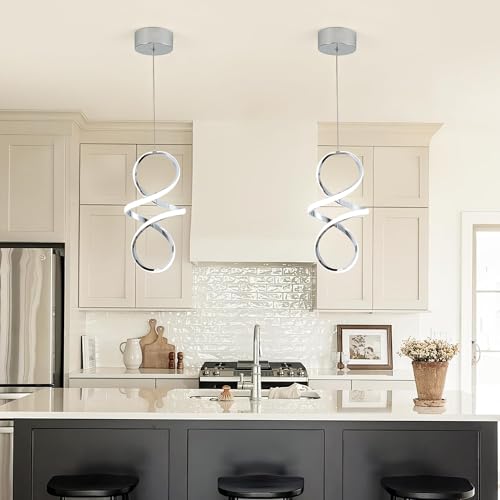 Spiral Modern LED Pendant Lights Kitchen Island