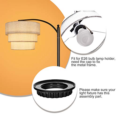 3 tier Drum Linen Lamp Shade for Pendant Lamp Floor Lamp Chandelier Replacement Shade Clip on Bulb Classic Round Lampshade Cover Only