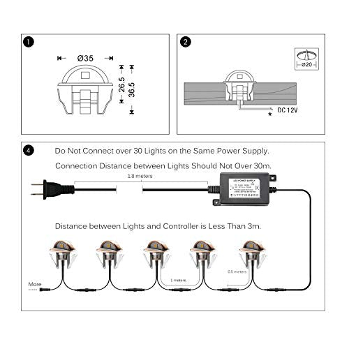 LED Deck Stair Lighting Kit (10 Count)