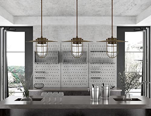 Owenton Old Industrial Metal Pendant with Glass Shield
