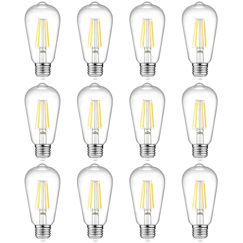 12 Pack Vintage LED Edison Light Bulb 60W Equivalent (12 Count)