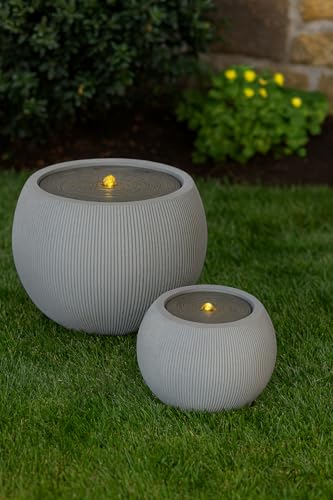 Modern Resin Water Fountain Natural Stone Look