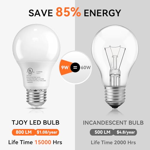 6 Pack LED Light Bulbs 60 Watt Equivalent (6 Count)