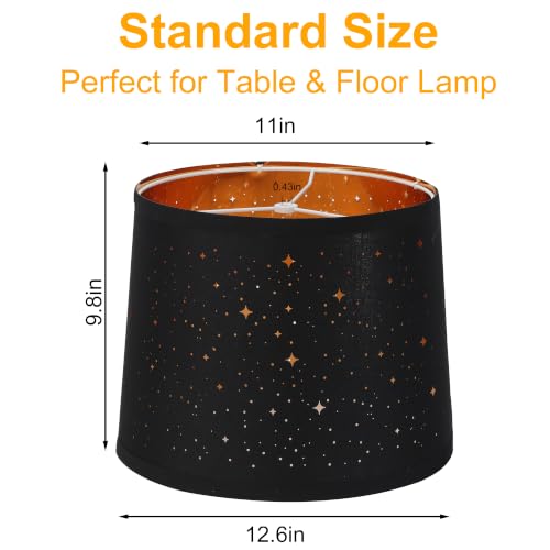 Empire Lamp Shades Set of 2 (Black&Hollowed-out Carving)