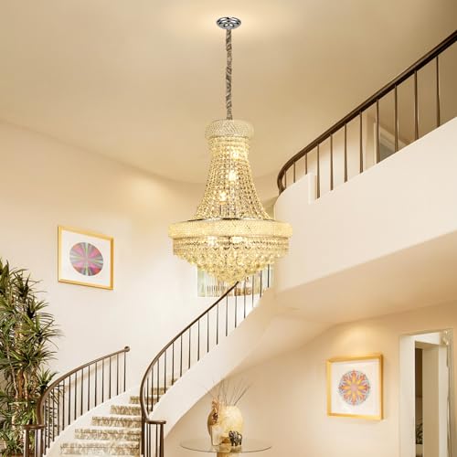 Chrome Crystal Chandeliers for Dining Room