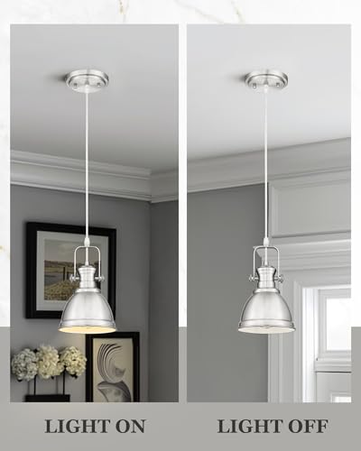 2 Pack Brushed Nickel Pendant Lights Kitchen Island (2 Count)