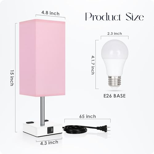 Bedside Lamp with USB Ports