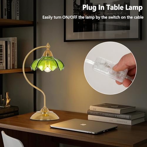 Glass Beside Table Lamp for Bedroom