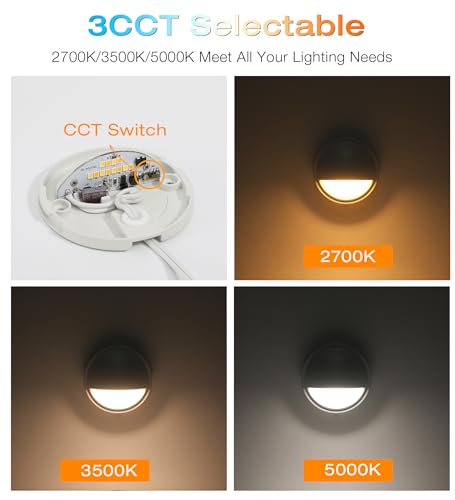 12 Pack] 3CCT Low Voltage LED Deck Lights Outdoor (12 Count)