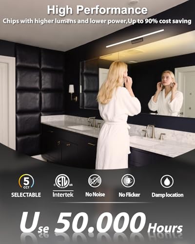 32 inch Bathroom Lighting Fixtures Over Mirror