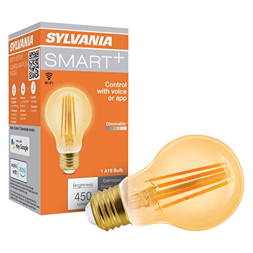 Sylvania WiFi LED Smart A19 Amber Finish Light Bulb