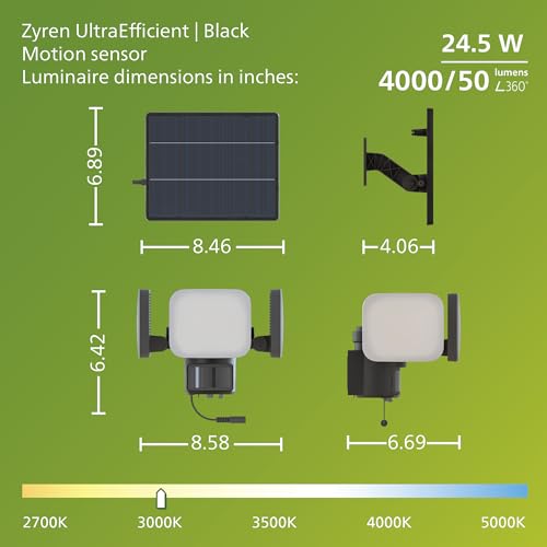 Zyren UltraEfficient Solar Security Light