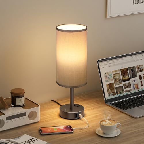 Grey Touch Bedside Lamp for Bedroom